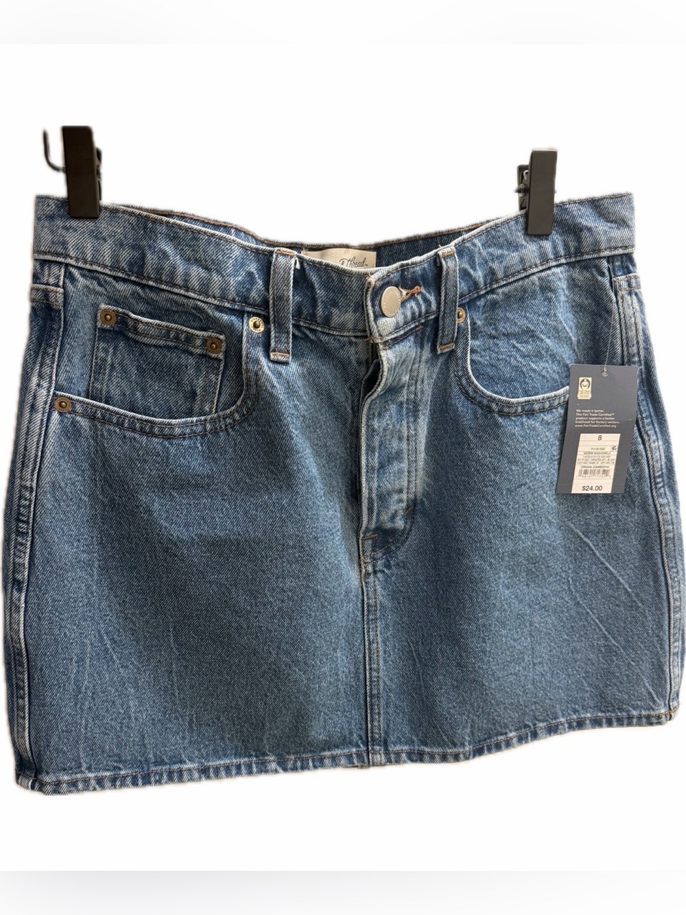 Universal Threads Classic Blue Denim Mini Skirt - NWT - 8 Regular